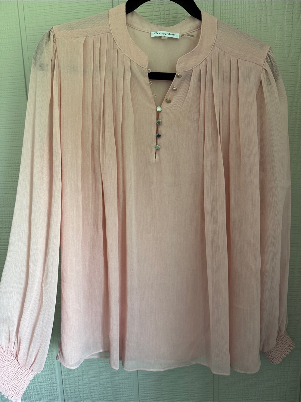 NWT Calvin Klein Button-Front Blouse
